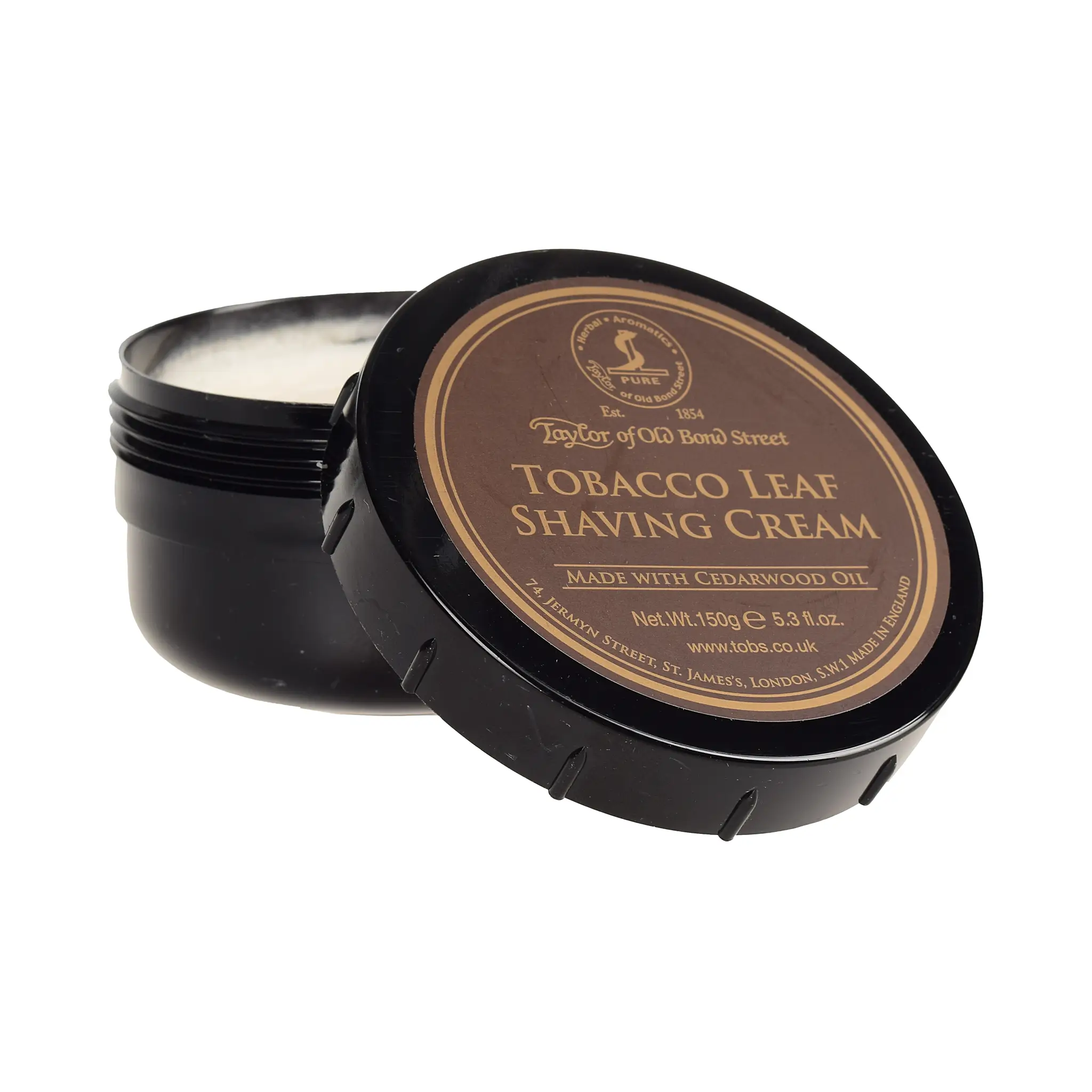 STREET Leaf OLD Tabacco 150 Shaving TAYLOR g Tonsus OF Cream, – BOND