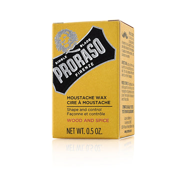 PRORASO Moustache Wax - Wood and Spice, 15 ml