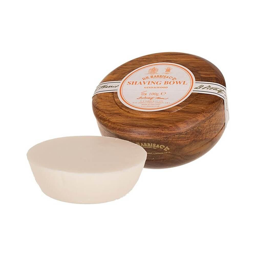 D. R. HARRIS Sandalwood Shaving Soap Mahogany Bowl, 100 g Tonsus